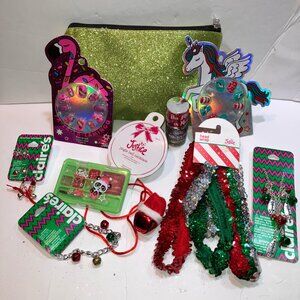 Justice Girls & Claire's 10pc Christmas Jewelry Hair Beauty Gift Set